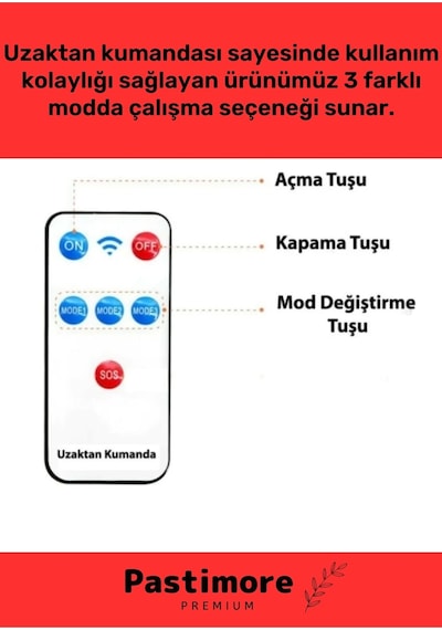 Premium Kumandalı Solar Güneş Enerjili 122 Ledli Hareket Sensörlü Bahçe Aydınlatma Sokak Lambası
