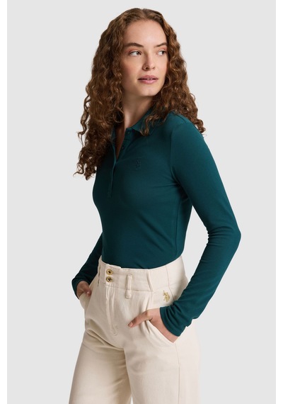 U.S. Polo Assn. Kadın Yeşil Basic Sweatshirt 50326760 Vr060 Eden Green