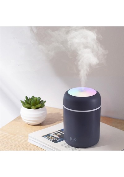 Hava Nemlendirici H2o Humidifier Ortam Nemlendirici Işıklı Buhar Makinesi Aroma Difüzörlü Araç İçi, Oda Nemlendirici Karışık Renk Beyaz, Gri, Pembe Çok Renkli