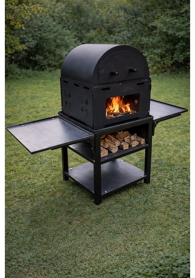 Tezgâhlı Fırınlı Barbekü Siyah
