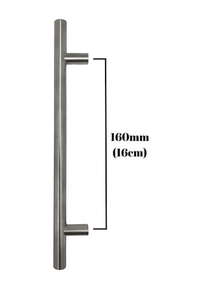 Nobel Boy Paslanmaz Boru İnox Dolap Kulpu Mobilya Ve Mutfak Dolap Kulpu İnox 160mm 2 Adet İnox