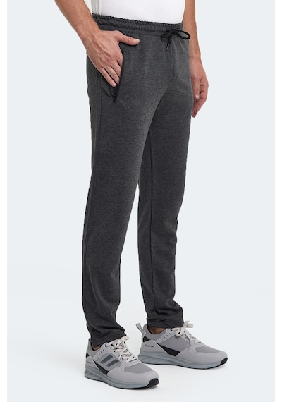 Slazenger Ones In Erkek Fermuar Cepli Koyu Gri Eşofman Altı Koyu Gri