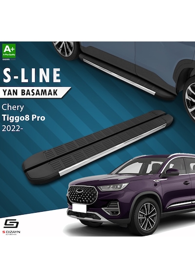 S-dizayn Chery Tiggo8 Pro S-line Krom Yan Basamak 183 Cm 2022 Üzeri