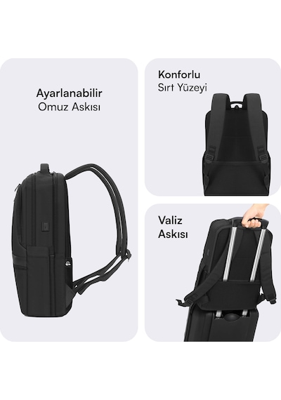 Mack Mce-1212 16 Offıce Pro-3 Eco Notebook Sırt Çantası Siyah