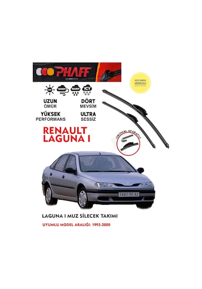 Renault Laguna 1 Muz Silecek Takımı 1.6 Motor Araca Özel . Aparat