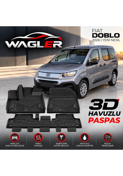 Wagler Fiat Doblo Havuzlu Paspas 2023 Ve Sonrası