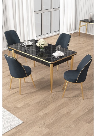 Canisa Rewa Serisi 70x110 Sabit Siyah Mermer Desen Gold Detay Masa Takımı Ve 4 Antrasit Sandalye Masa Siyah Mermer Sandalye Antrasit Gold Ayak Canisa Rewa Serisi 70x110 Sabit Siyah Mermer Desen Gold Detay Masa Takımı Ve 4 Antrasit Sandalye Masa Siyah Mermer Sandalye Antrasit Gold Ayak