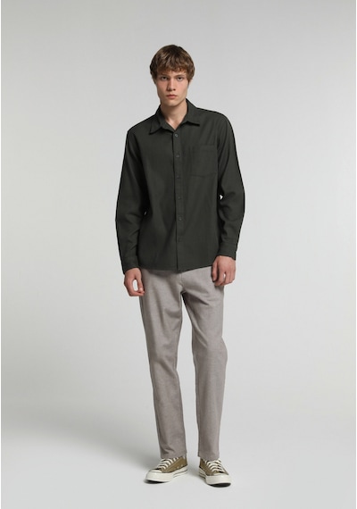 Colin's Colins Regular Fit Shirt Neck Düz Erkek Yeşil Uzun Kol Gömlek Cl1083468 Q1.v1 Pgr