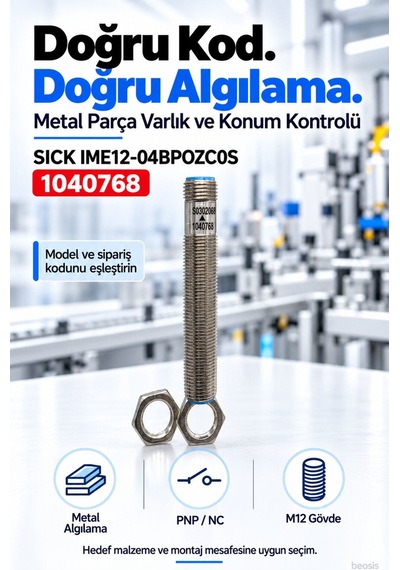 Sıck Ime12-04bpozc0s Endüktif Yaklaşım Sensörü 1040768