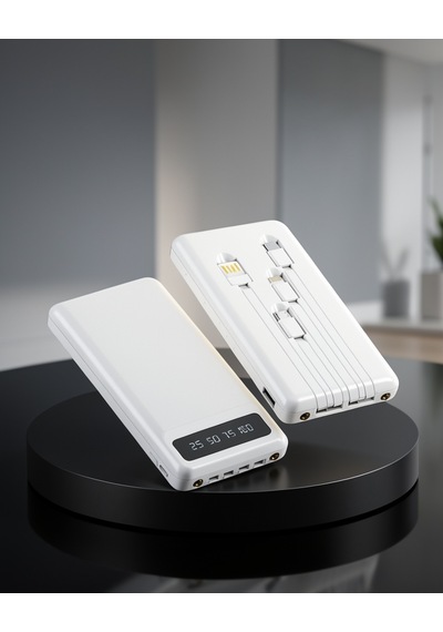 Led Işıklı 20.000mah Powerbank Lcd Gösterge Diğer