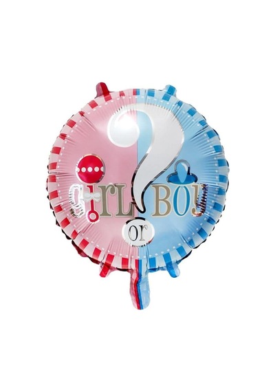 Cinsiyet Partisi 18 İnç 45 Cm Yuvarlak Boy Girl Folyo Balon