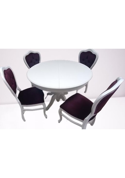 Masa Sandalye Takımı Ihlamur Baba Ayak Model Mdf Tabla 100 Cm Açıl El Yapımı