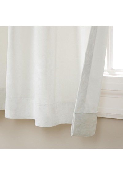 Exclusive Home Curtains, Kadife Pp Pinch Pileli Perde Paneli, 27x84, Kış Beyazı