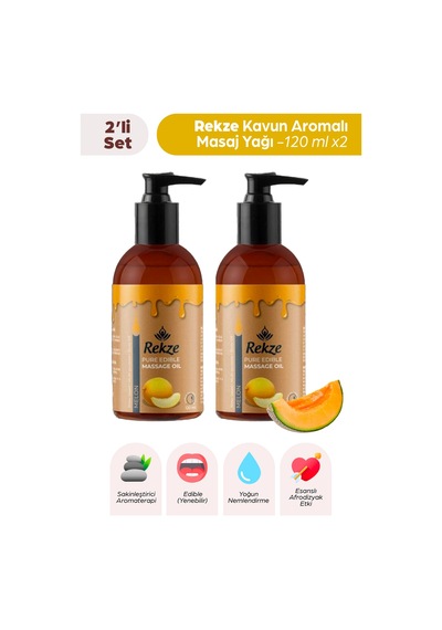 2 Li Kavun Aromalı Masaj Yağı 120 Ml X 2 Doğal Vücut Bakım Ve Aromaterapi Yağı - 305892654