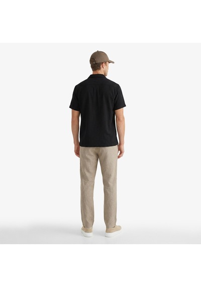 Nautica Erkek Siyah Regular Fit Kısa Kollu Gömlekdüzw65460t