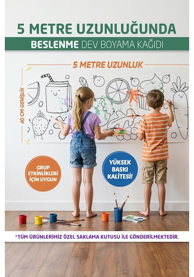 Sağlıklı Beslenme Boyama Kağıdı