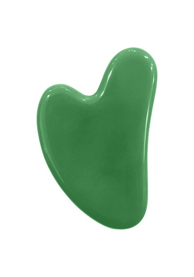Büyük Gua Sha Kalp Doğal Yeşim Taşı Yüzü Kaldırmak, Şişkinliği Azaltmak Ve Sıkmak İçin