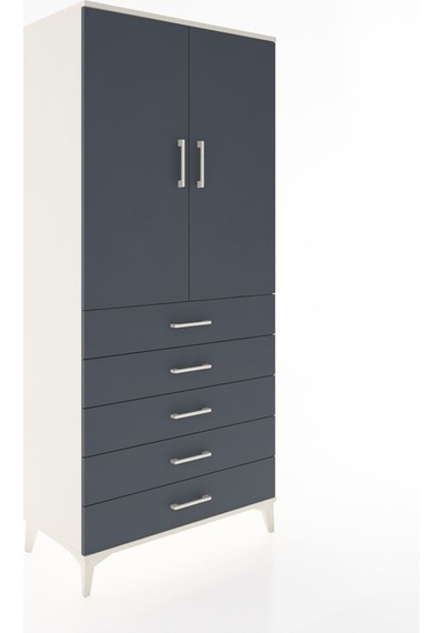 Hyperion Dolap 3 Raflı 5 Çekmeceli 2 Kapaklı 88x44x195 Aytaşı... Aytaşı