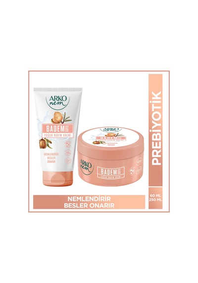 Arko Nem Yoğun Bakım Kremi Badem Sütü 250+60 Ml