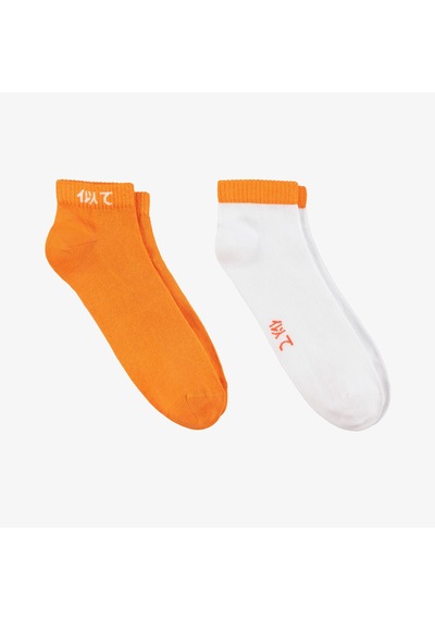 Unıted4 Unisex Beyaz - Turuncu 2'li Patik Çorap U2ss40002 Unıted4 Unisex Beyaz - Turuncu 2'li Patik Çorap U2ss40002