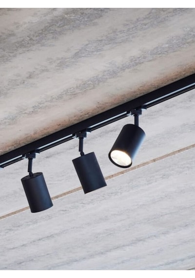 Mylights Siyah Üçlü 1 Mt Ray Spot Gün Işığı Ampullü Hareketli Avize Aydınlatma Panasonık Ampullü