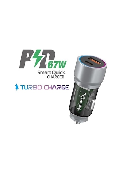 67w Turbo Araç Şarj Başlığı Usb + Pd Girişli