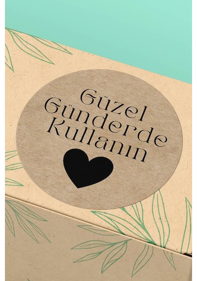Güzel Günlerde Kullanın Kraft Sticker 3x3cm St2306 Çok Renkli