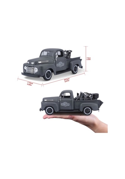 1:24 1948 Ford F-1 Pickup Model Araba 32185 - Gri Çok Renkli