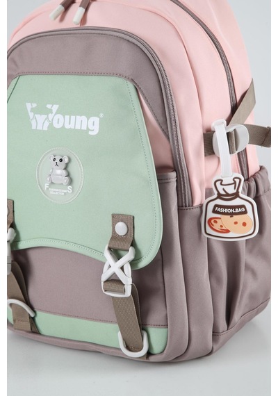 Ççs Young Tatil, Yürüyüş Pembe-yeşil Okul Sırt Çantası 51940 Pembe - Yeşil