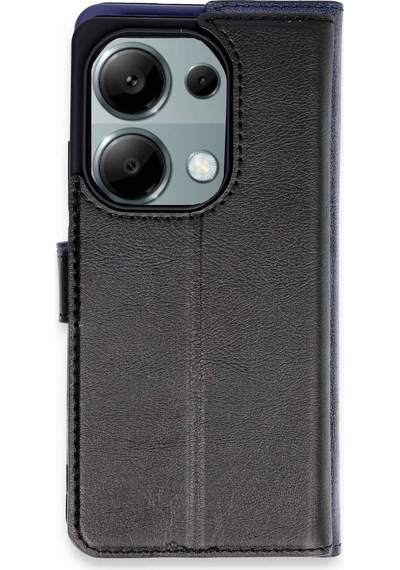 Newface - 221 - Xiaomi Redmi Note 13 Pro 4g Kılıf Trend S Plus Kapaklı Kılıf - Csmo-tex - - Siyah Sıyah