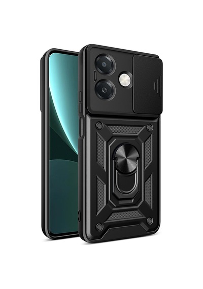 Oppo A3x 4g Kılıf Magnetik Standlı Kamera Korumalı Sürgülü Vega Kapak