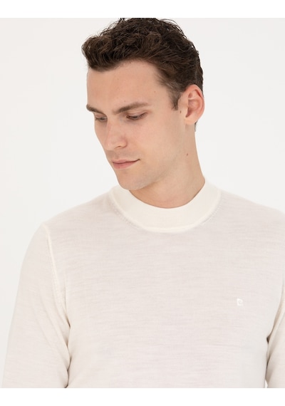 Pierre Cardin Erkek Ekru Triko Kazak 50270049-vr019 Ekru