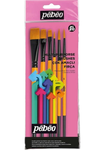 Pebeo Karma Sentetik Fırça 6lı Set 20