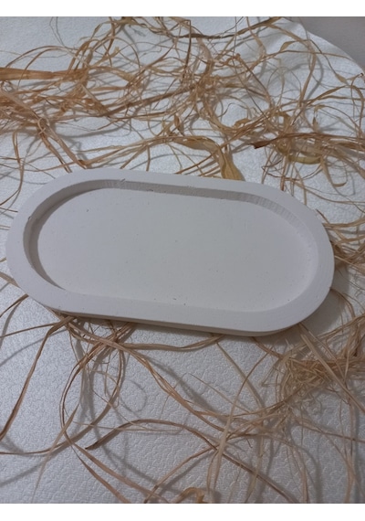 Oval Tabak Büyük Beyaz
