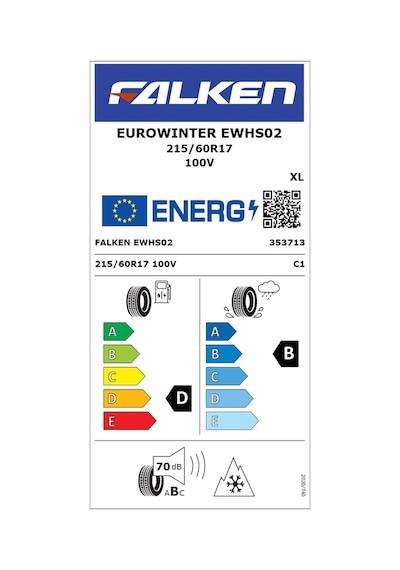Falken 215/60 R17 100V XL EuroWinter HS02 Kış Lastiği 2026