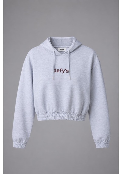 Defys Kadın Kapüşonlu Baskılı Crop 2 İplik Alt Üst Eşofman Takımı Gri Melanj - 915612901 GRİ MELANJ Defys Kadın Kapüşonlu Baskılı Crop 2 İplik Alt Üst Eşofman Takımı Gri Melanj - 915612901 GRİ MELANJ