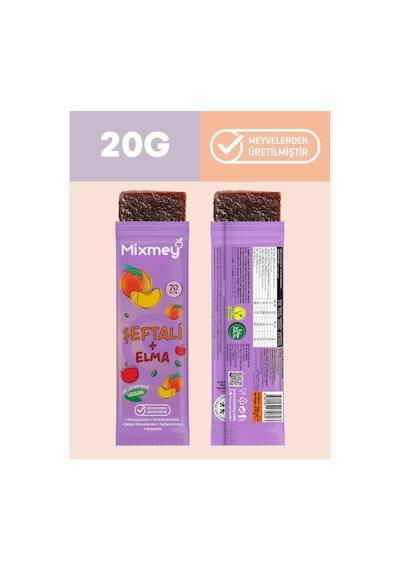 Mixmey Tropik Meyve Bar Serisi 10 Adet | Atıştırmalıklar – Vegan, Glutensiz (20GR X 10 ADET)