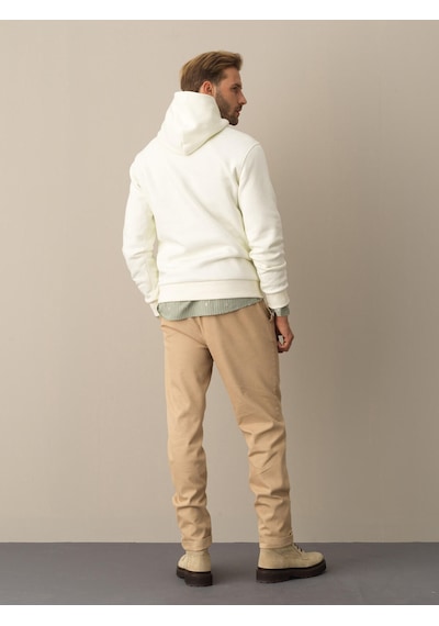 Xint Ekru Regular Fit Kapüşonlu Pamuklu Sweatshirt 300275