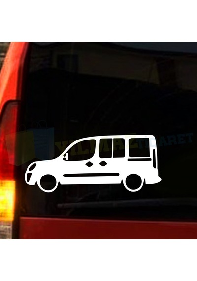 Fiat Doblo 2006-2007 Basık Araç Oto Sticker Yapıştırma Etiket 2Ad