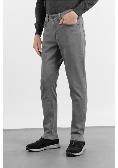 İmza Füme Pamuklu 5 Cep Düz Paça Slim Fit Casual Denim Pantolon 1023260152