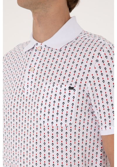 U.S. Polo Assn. Erkek Regular Fit Beyaz Polo Yaka Tişört 50299637-VR013