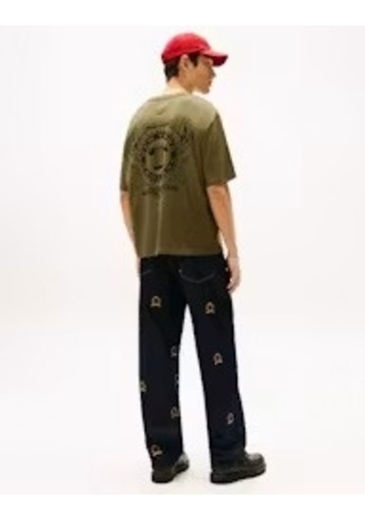 Tommy Hilfiger Tjm 90s Bılls Ss Tee Erkek Yeşil T-shirt - Dm0dm22332