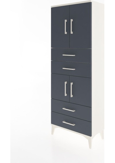 Arges Dolap 3 Raflı 4 Çekmeceli 4 Kapaklı 60x30x163 Aytaşı-an... Aytaşı