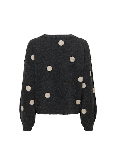 Only Onlrıca Ls Detaıl O-neck Gri Kadın Kazak 15375856