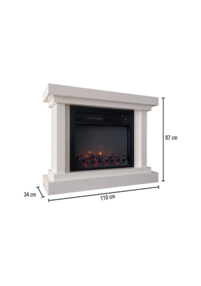 Elektrikli Fanlı Şömine Medium 1000w / 2000w Ay Taşı Desenli Ay Taşı