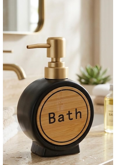 Porselen Sıvı Sabunluk 300ml Bath Siyah 48408