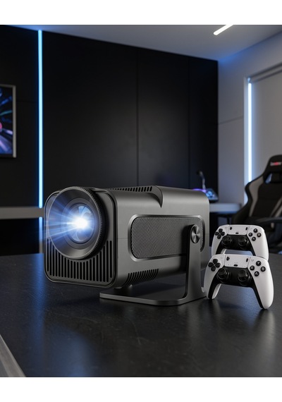 Game Box Projeksiyon Cihazı Kumandalı Android Tv Dahili Hoparlör