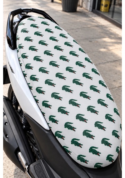 Timsah Desenlı Kumas Penye Motorsiklet Sele Kılıfı 1.kalite Likrali Penye Yıkanabilir