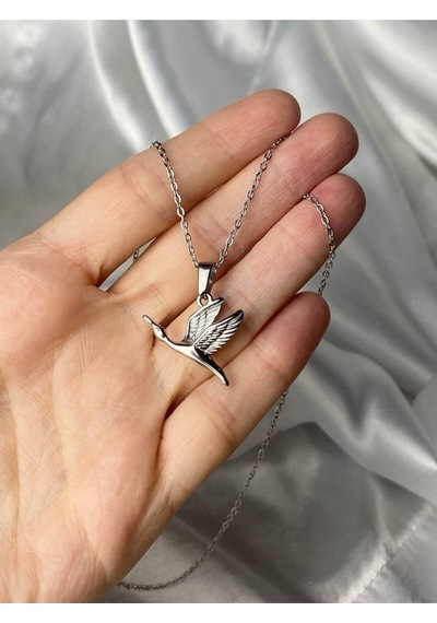 Göçmen Kuş Paslanmaz Çelik Günlük Şık Kadın Erkek Unisex Kolye Çok renkli