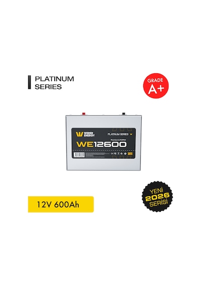 Werer Energy 12V 600Ah LiFePO4 Platinum Series Bluetooth'lu Lityum Demir Fosfat Akü